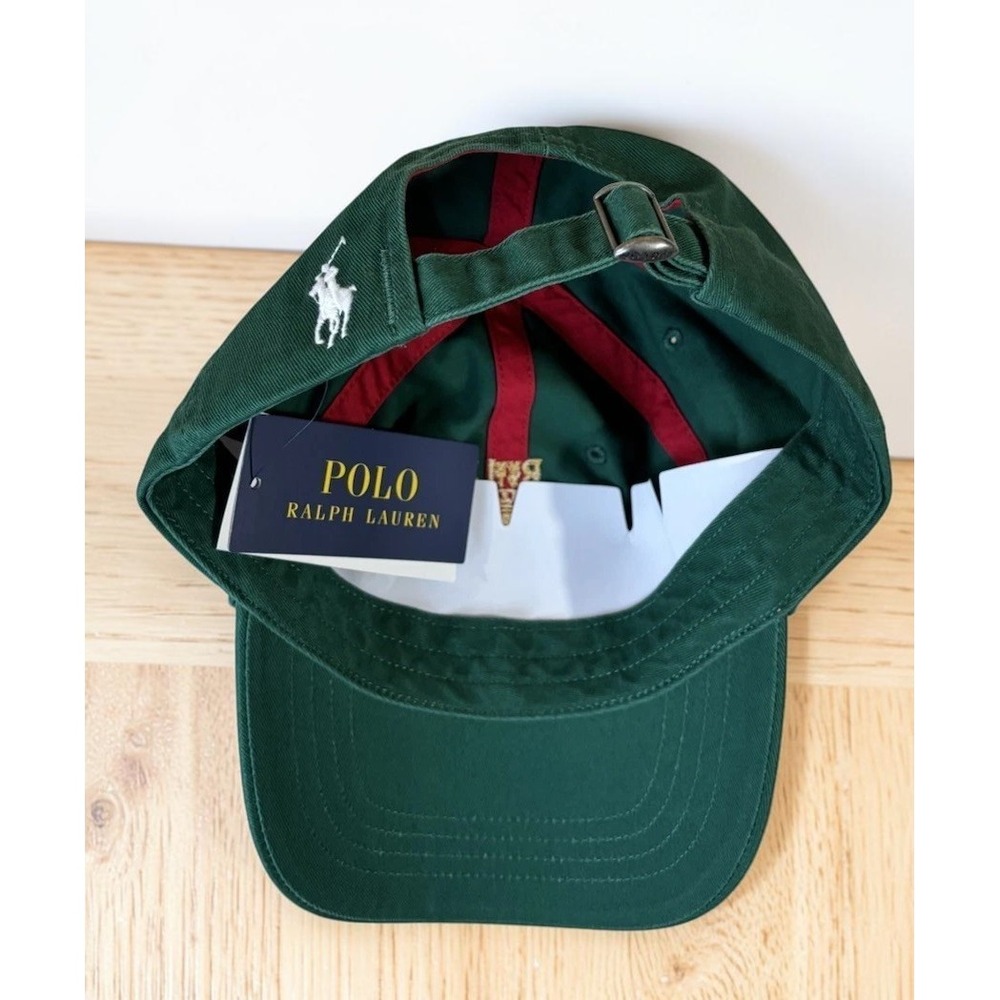 Polo Ralph Lauren Italy Crest 2026 Soccer Football Green Strapback Cap Hat NWT - Picture 6 of 6